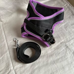 Dog harness & leash, New,